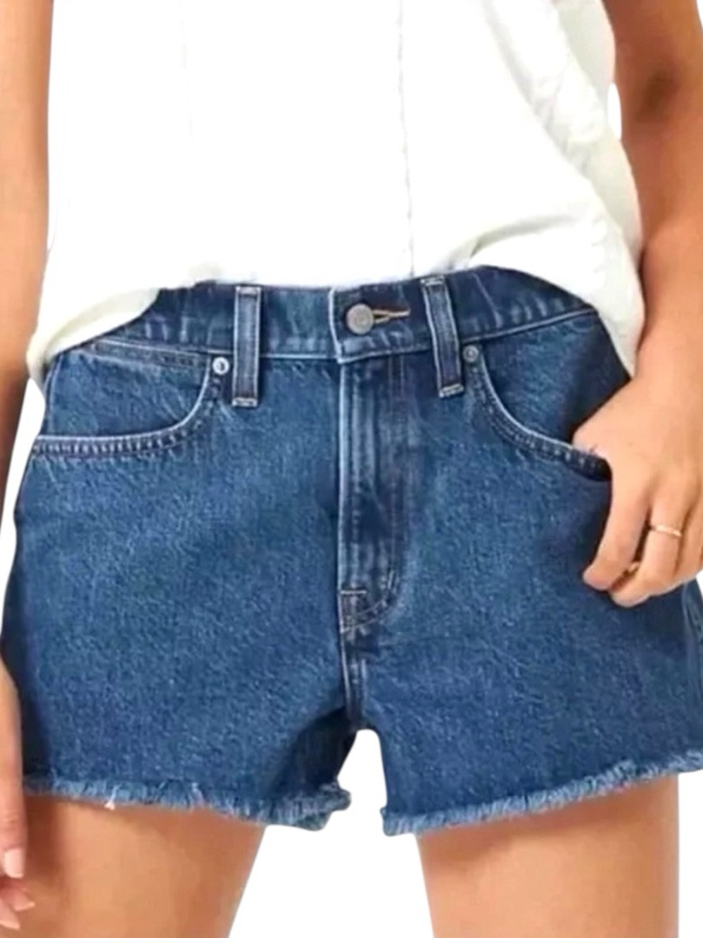 SUNDAY BEST Blue Denim Cutoff Shorts